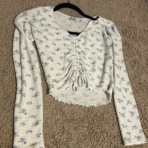 Hollister long sleeve flower top
